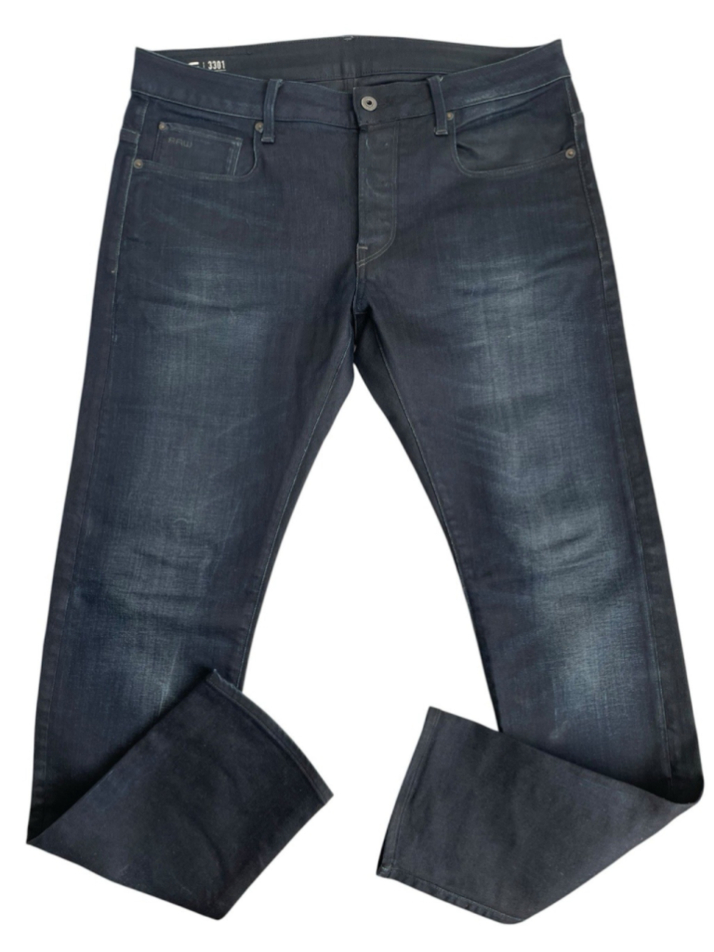 G-Star RAW 3301 Slim Jeans Men’s 34X34 Black Button Fly